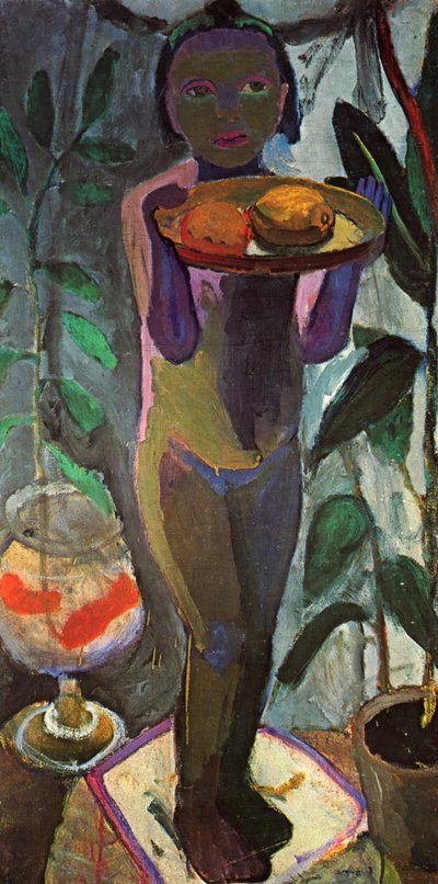 Desnudo infantil con pecera de Paula Modersohn Becker